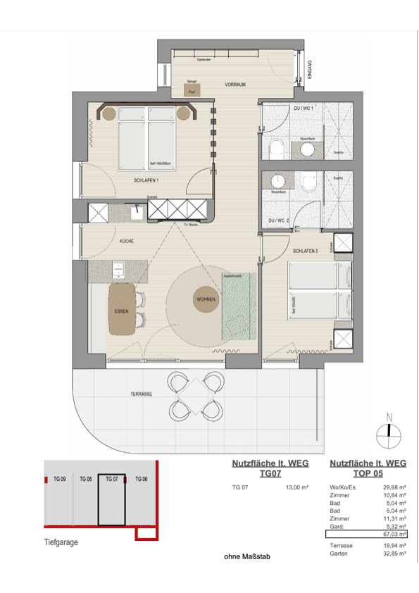 Wunderschnes 3-Zimmer Appartement in bester Lage von Oberndorf! /  / 6372 Oberndorf in Tirol / Bild 4