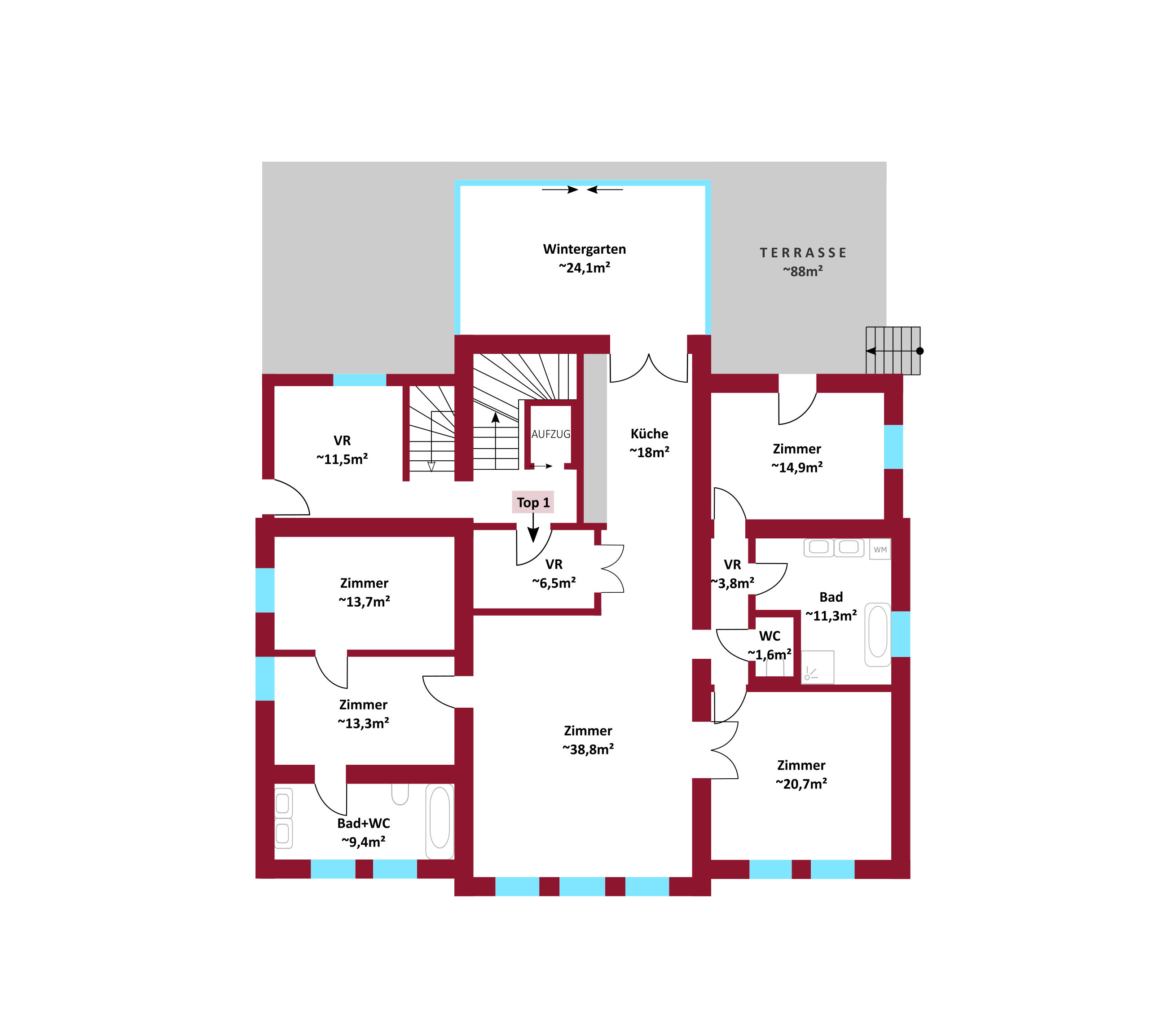 Mitten im Grnen & im Villenviertel: exklusive Gartenwohnung mit ca. 785 m Auenflche, beheiztem Wintergarten, Pool, Luftwrmepumpe u.v.m.! /  / 3002 Purkersdorf / Bild 4