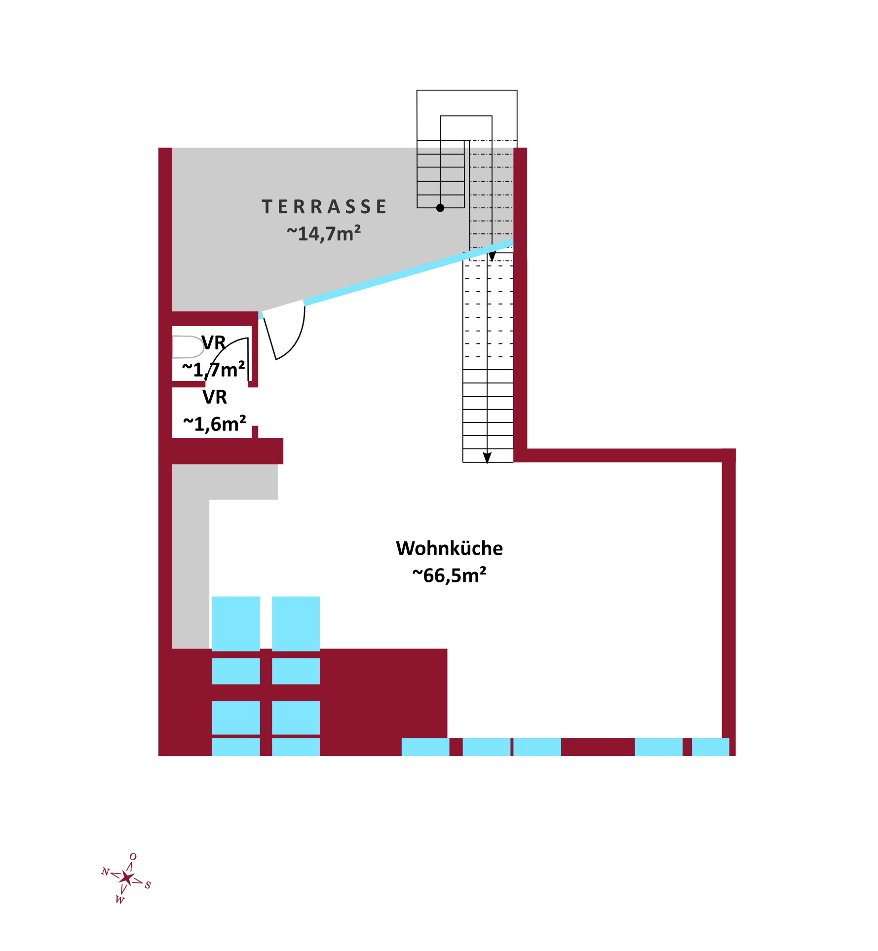 Grner Dachgarten mit Blick ber Wien I exklusive DG - Wohnung I Grozgige Fensterflchen mit Rolllden I Klimaanlage /  / 1040 Wien / Bild 2
